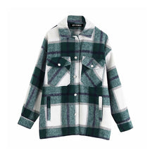 Load image into Gallery viewer, KRYTOMOA Vintage Stylish Oversized Plaid Jacket