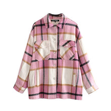 Load image into Gallery viewer, KRYTOMOA Vintage Stylish Oversized Plaid Jacket