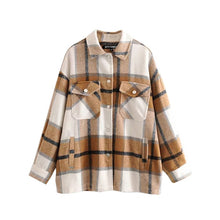 Load image into Gallery viewer, KRYTOMOA Vintage Stylish Oversized Plaid Jacket