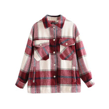 Load image into Gallery viewer, KRYTOMOA Vintage Stylish Oversized Plaid Jacket