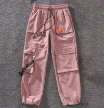 Load image into Gallery viewer, HWLZLTZHT Women Embroidery Big Pocket High Waist Cargo Pants