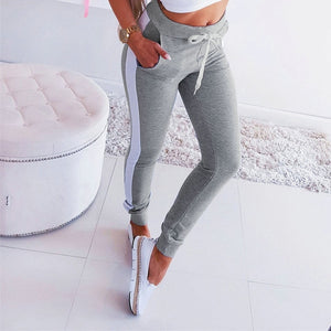NOMISSMORE Women Drawstring Side Stripe Sweatpants