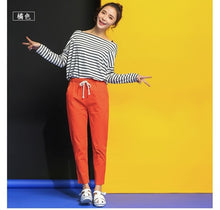 Load image into Gallery viewer, LUCKBN Women Elastic Waist Casual Loose Pants