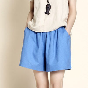 LUCKBN Women Elastic Waist Casual Loose Pants