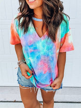 Load image into Gallery viewer, LUSOFIE Women Hollow Out Tie Dye Top