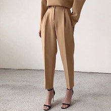 Load image into Gallery viewer, OOTN Casual Blouse And High Waist Khaki Pants
