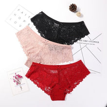 Load image into Gallery viewer, ECMLN Women 3 Pcs Lace Breathable Soft Underwear