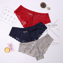 Load image into Gallery viewer, ECMLN Women 3 Pcs Lace Breathable Soft Underwear