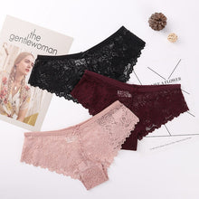 Load image into Gallery viewer, ECMLN Women 3 Pcs Lace Breathable Soft Underwear