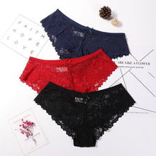 Load image into Gallery viewer, ECMLN Women 3 Pcs Lace Breathable Soft Underwear
