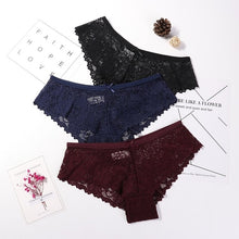 Load image into Gallery viewer, ECMLN Women 3 Pcs Lace Breathable Soft Underwear