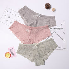 Load image into Gallery viewer, ECMLN Women 3 Pcs Lace Breathable Soft Underwear