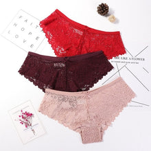 Load image into Gallery viewer, ECMLN Women 3 Pcs Lace Breathable Soft Underwear