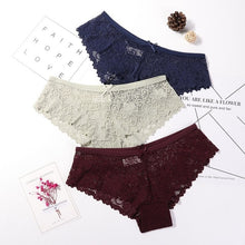 Load image into Gallery viewer, ECMLN Women 3 Pcs Lace Breathable Soft Underwear