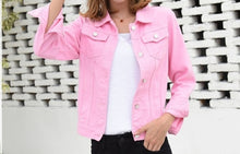 Load image into Gallery viewer, MSDASTE Women Candy Color Casual Short Denim Jacket