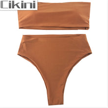 Load image into Gallery viewer, CIKINI Women Push up High Waist Brazilian Bikini Set