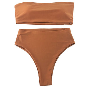 CIKINI Women Push up High Waist Brazilian Bikini Set