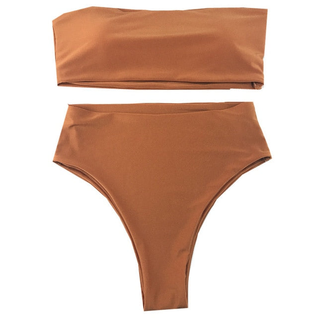 CIKINI Women Push up High Waist Brazilian Bikini Set