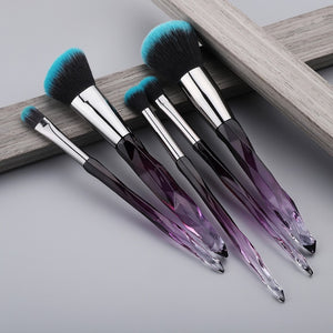 FLD 10Pcs Crystal Makeup Brushes Set