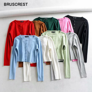 BRUSCREST Women Cropped Sweater