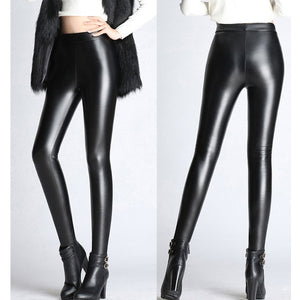 BGTEEVER Women Soft Faux Leather Pants