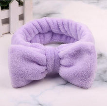 Load image into Gallery viewer, BYEOAUURTSY Flannel Cosmetic Headbands Soft Bowknot