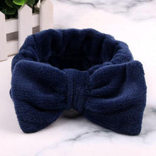 Load image into Gallery viewer, BYEOAUURTSY Flannel Cosmetic Headbands Soft Bowknot