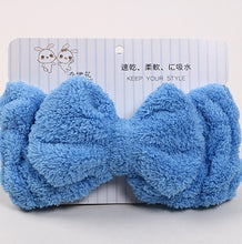 Load image into Gallery viewer, BYEOAUURTSY Flannel Cosmetic Headbands Soft Bowknot