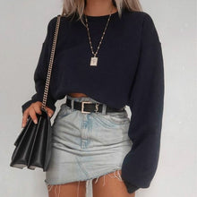 Load image into Gallery viewer, MEIHUIDA Women Loose Short Crop Top