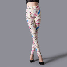 Load image into Gallery viewer, CUHAKCI Women Graffiti Floral Patterned Print Leggings