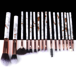 BEAUTIES 5/10/15pcs Marble Makeup Brushes