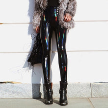 Load image into Gallery viewer, CHRLEISURE Women Stretch Black Pu Leather Pants