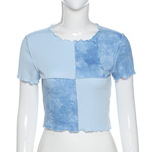 Load image into Gallery viewer, GOTH DARK Women Tie Dye With Sequin Patchwork Crop Top