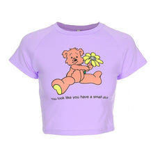 Load image into Gallery viewer, ARTSU Women Candy Color Cute Print Crop Top