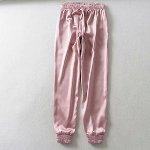 GAOKE Women Loose Elegant High Waist Flare Trousers