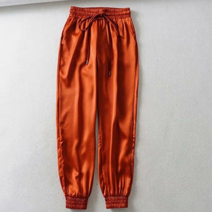 GAOKE Women Loose Elegant High Waist Flare Trousers