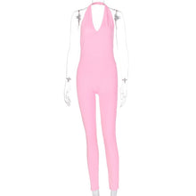 Load image into Gallery viewer, SIMENUAL Women Long Backless Sleeveless Workout Jumpsuit