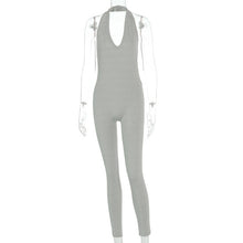 Load image into Gallery viewer, SIMENUAL Women Long Backless Sleeveless Workout Jumpsuit
