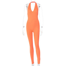 Load image into Gallery viewer, SIMENUAL Women Long Backless Sleeveless Workout Jumpsuit