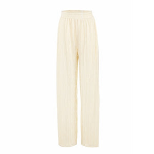 OOTN Women Wide Leg Elastic High Waist Oversized Pants And Top