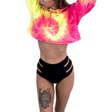 Load image into Gallery viewer, Women Short Tie Dye Hoodie Long Sleeve Sweatshirts