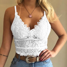 Load image into Gallery viewer, Women Lace V-neck Crop Top