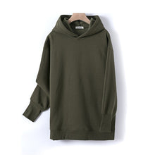 Load image into Gallery viewer, GCAROL Extra Long Hooded Fleece Sweatshirt And Pants Two Piece Set