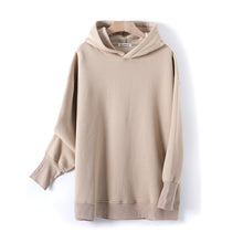 Load image into Gallery viewer, GCAROL Extra Long Hooded Fleece Sweatshirt And Pants Two Piece Set