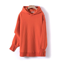 Load image into Gallery viewer, GCAROL Extra Long Hooded Fleece Sweatshirt And Pants Two Piece Set