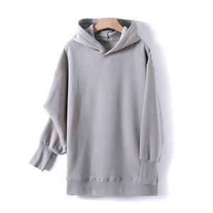 GCAROL Extra Long Hooded Fleece Sweatshirt And Pants Two Piece Set