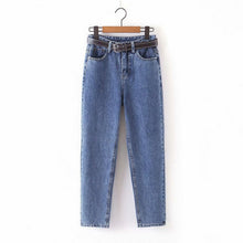 Load image into Gallery viewer, WIXRA Women Casual High Waist Loose Denim Pants