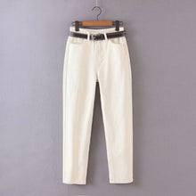 Load image into Gallery viewer, WIXRA Women Casual High Waist Loose Denim Pants