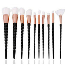 Load image into Gallery viewer, Women 10pcs Unicorn Glitter Makeup Brushes Set