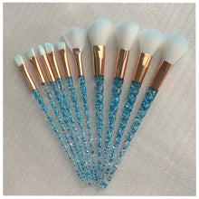 Load image into Gallery viewer, Women 10pcs Unicorn Glitter Makeup Brushes Set